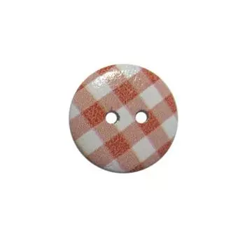 Пуговица деревянная, Клетка 18мм (цвет 4)