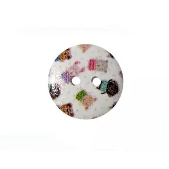 Пуговица деревянная, Мультяшные персонажи 15мм (Поросята)