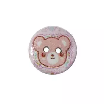 Пуговица деревянная, Мультяшные персонажи 18мм (Мишка 18)