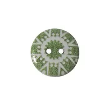 Пуговица деревянная, Новый год 18мм (Снежинка 3)