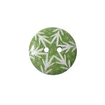 Пуговица деревянная, Новый год 18мм (Снежинка 5)