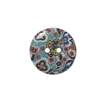Пуговица деревянная, Орнамент 15мм (цвет 23)