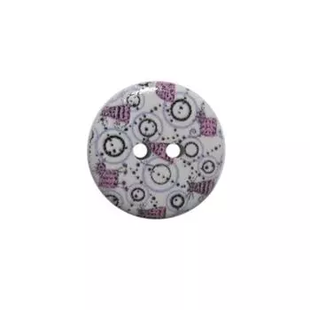 Пуговица деревянная, Орнамент 15мм (цвет 40)