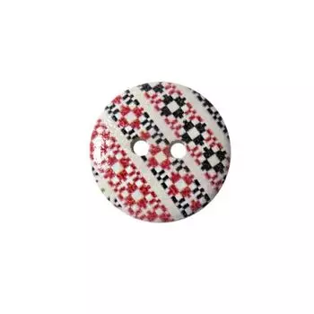 Пуговица деревянная, Орнамент 15мм (цвет 82)