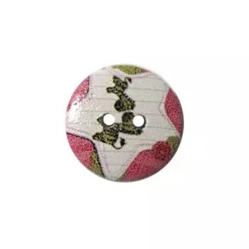 Пуговица деревянная, Орнамент 18мм (цвет 107)