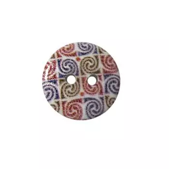 Пуговица деревянная, Орнамент 18мм (цвет 109)