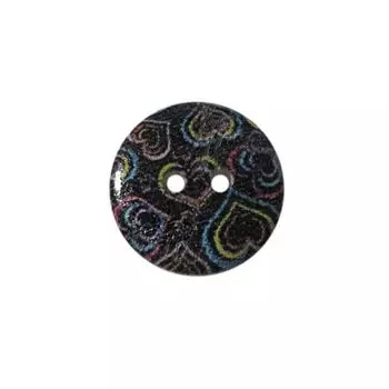 Пуговица деревянная, Орнамент 18мм (цвет 15)