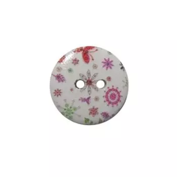 Пуговица деревянная, Орнамент 18мм (цвет 35)