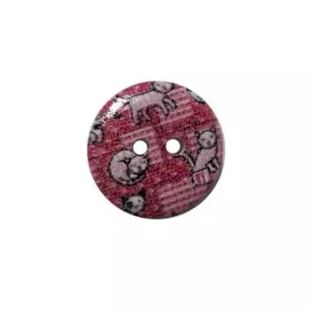 Пуговица деревянная, Орнамент 18мм (цвет 37)