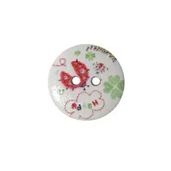 Пуговица деревянная, Орнамент 18мм (цвет 49)