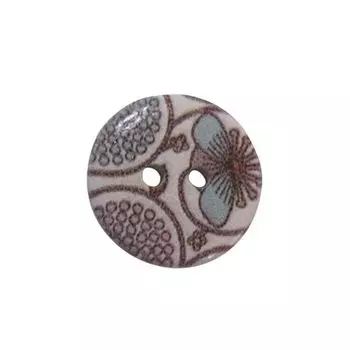 Пуговица деревянная, Орнамент 18мм (цвет 59)