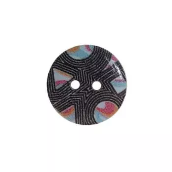 Пуговица деревянная, Орнамент 18мм (цвет 65)