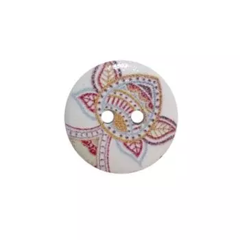 Пуговица деревянная, Орнамент 18мм (цвет 69)