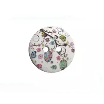Пуговица деревянная, Орнамент 18мм (цвет 73)
