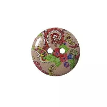 Пуговица деревянная, Орнамент 18мм (цвет 85)