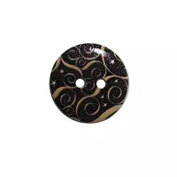 Пуговица деревянная, Орнамент 18мм (цвет 86)