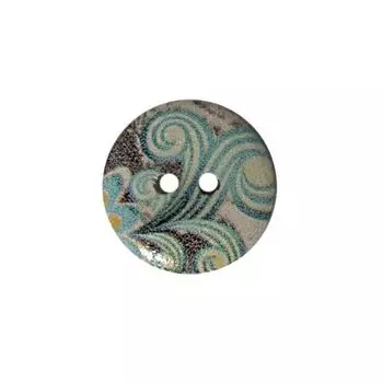 Пуговица деревянная, Орнамент 18мм (цвет 89)