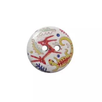 Пуговица деревянная, Орнамент 18мм (цвет 8)