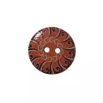Пуговица деревянная, Орнамент 18мм (цвет 95)