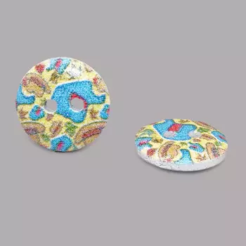 Пуговица деревянная, Разное 15мм (Шляпы)