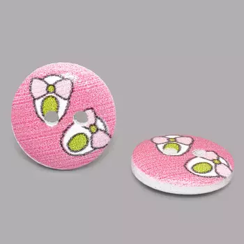 Пуговица деревянная, Разное 15мм (Тапки)