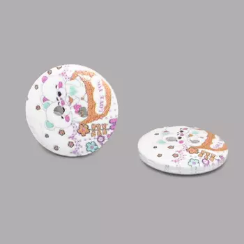 Пуговица деревянная, Сердечки 18мм (цвет 19)