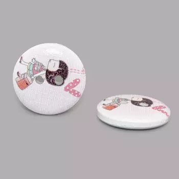 Пуговица деревянная, Сердечки 18мм (цвет 27)