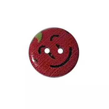 Пуговица деревянная, Сладости 15мм (Ягода)