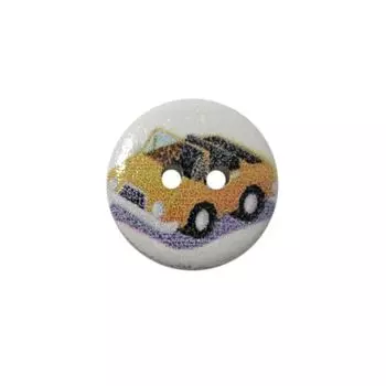 Пуговица деревянная, Транспорт 15мм (Кабриолет)