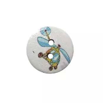 Пуговица деревянная, Транспорт 15мм (Вертолет 1)