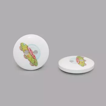 Пуговица деревянная, Транспорт 18мм (Летающая тарелка)