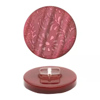 Пуговица костюмная на ножке, 34L , цв. бордо