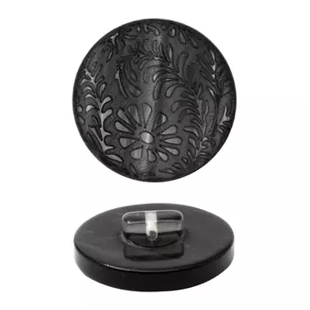 Пуговица костюмная на ножке, 34L , цв. черный