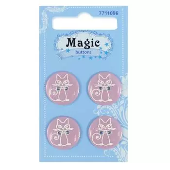 Пуговица, Кот (BBL7C85-28L) 4шт