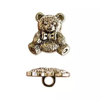 Пуговица, Мишка (49081) 18мм (AG)