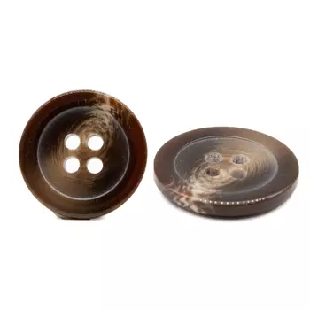 Пуговица мужская костюмная 543294/4 40 (5406 коричн./глянц.)