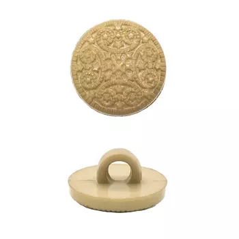 Пуговица на ножке 24L, цв. бежевый, 12 шт/упак