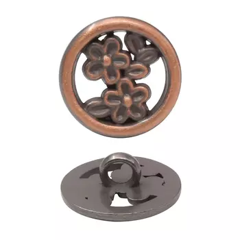 Пуговица пальтовая на ножке (металл) 676448 (медь)