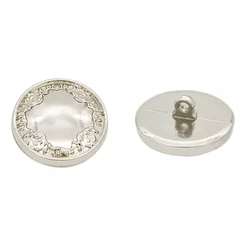 Пуговица пальтовая на ножке (пластик), 44L (никель)