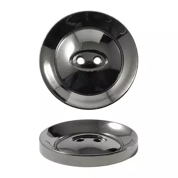 Пуговица пальтовая на прокол (пластик под металл) (т.никель)