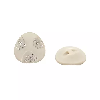 Пуговица пальтовая со стразами на ножке (пластик) 676415 (опал)