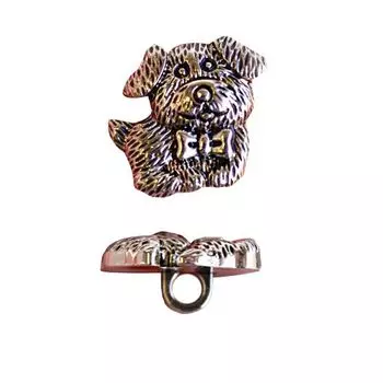 Пуговица, Пес (49083) 18мм (AG)