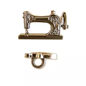 Пуговица, Швейная машинка (49016) 22мм (AG)