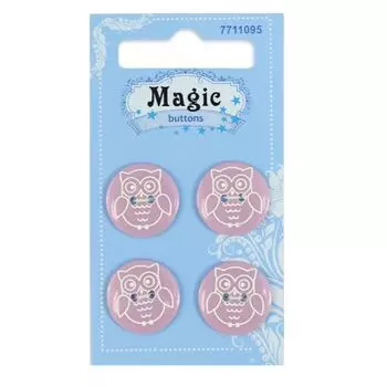Пуговица, Сова (BBL7C84-28L) 4шт