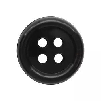 Пуговицы 4 прокола, 13мм (черный)