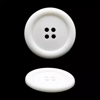 Пуговицы 4 прокола, 28мм (белый)