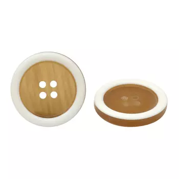 Пуговицы 'Бело-коричневая' 9RHB9888 23мм, 12шт