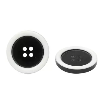 Пуговицы 'Бело-черная' 9RHB9889 23мм, 12шт