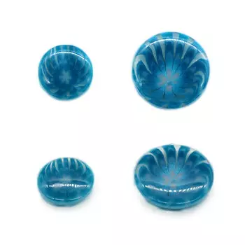 Пуговицы костюмные, 15мм, 21мм, 24 шт, цвет голубая бирюза