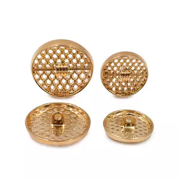 Пуговицы костюмные, 16 мм, 22 мм, 18 шт, цвет золото
